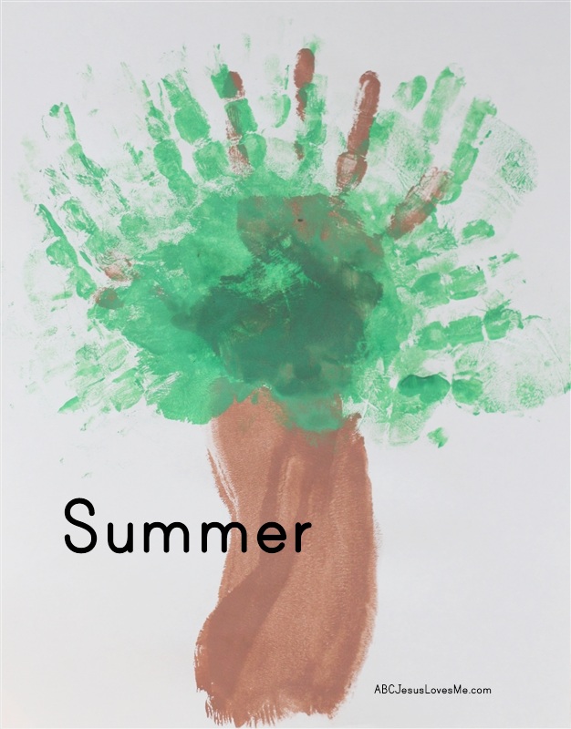 Summer Tree Handprint Craft
